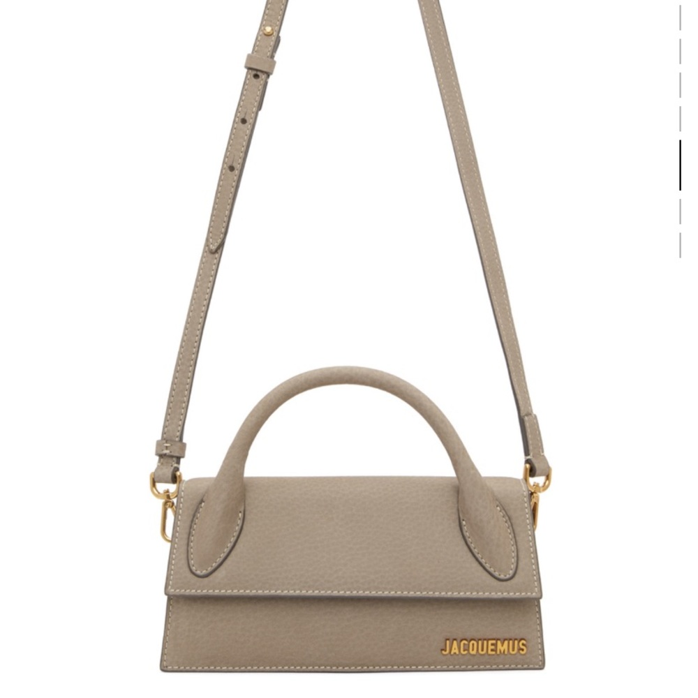 Jacquemus Grey 'Le Chiquito Long' Clutch.
